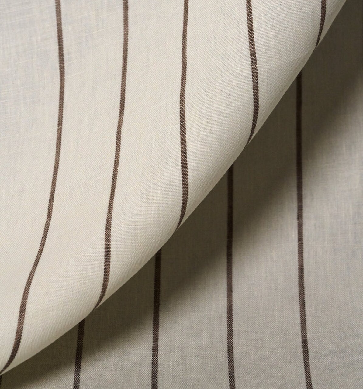 1 Yard Pure Linen Yarn Dyed Width Stripe Two Tone Natural or Ivory Fabric 58 Inch Width